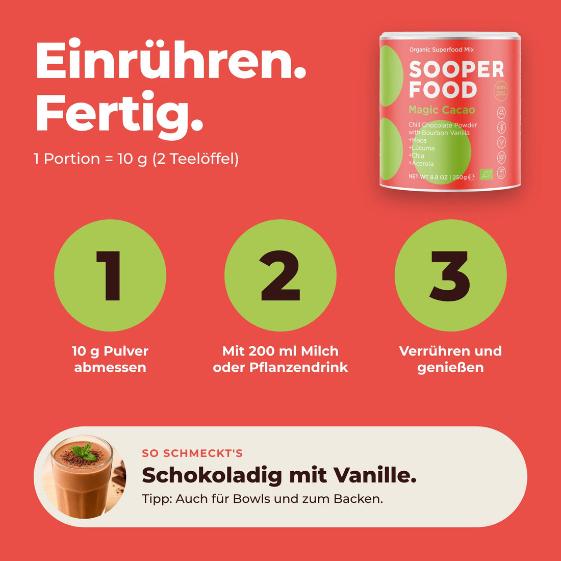Magic Cacao Bourbon Vanille - Anwendung