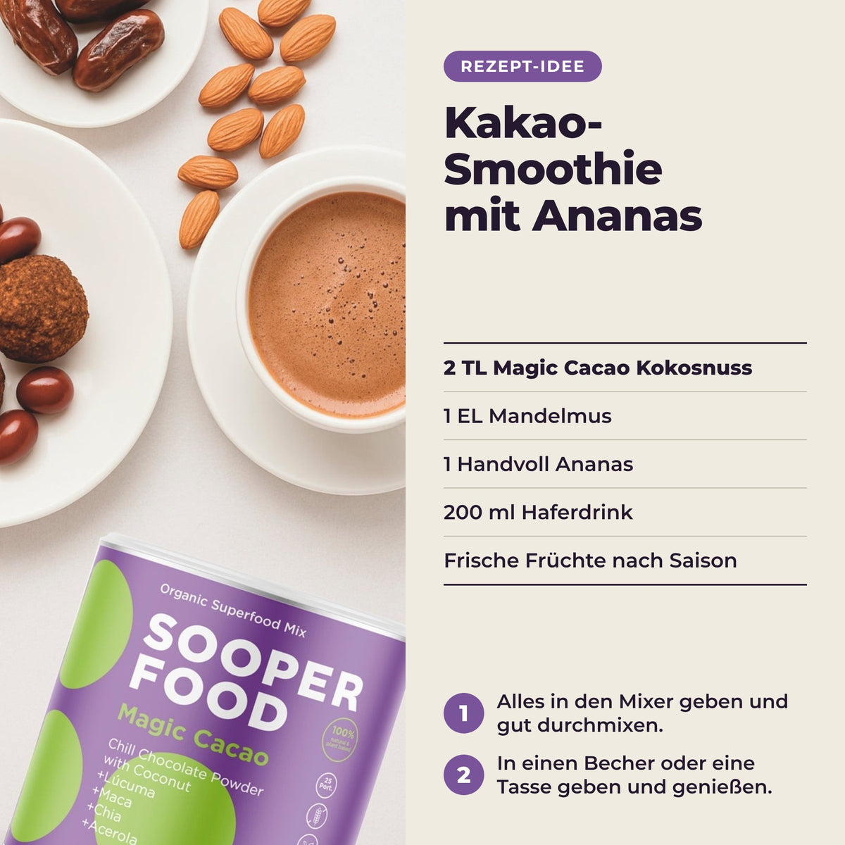 Magic Cacao Kokosnuss - Rezept