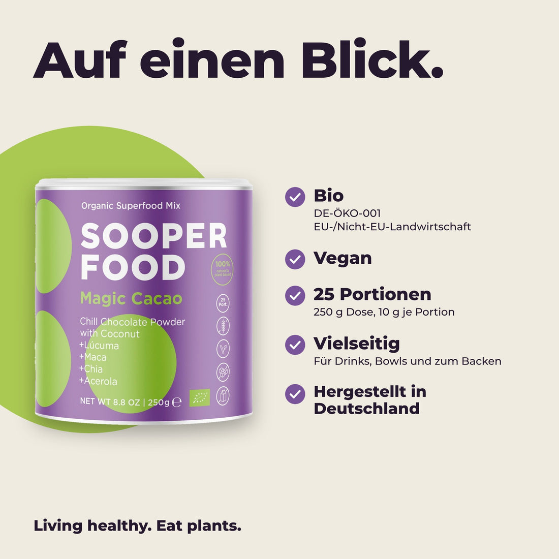 Magic Cacao Kokosnuss - Auf einen Blick