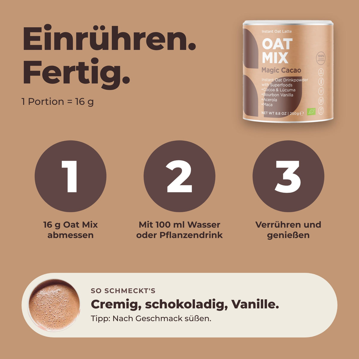 Oat Mix Magic Cacao - Zubereitung