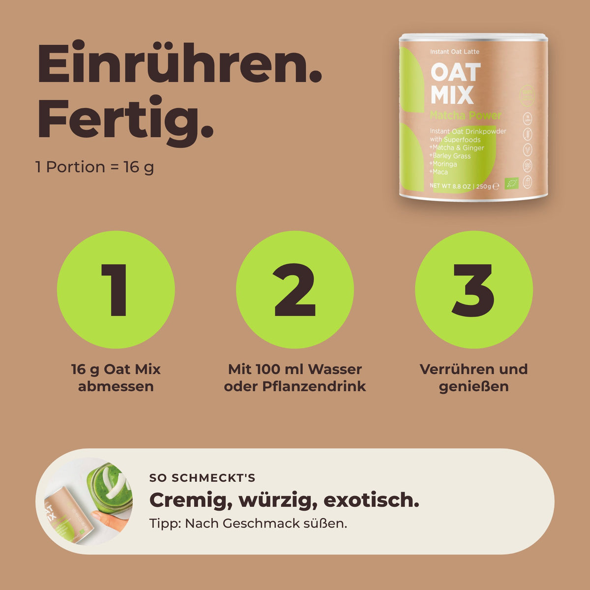 Oat Mix Matcha Power - Zubereitung